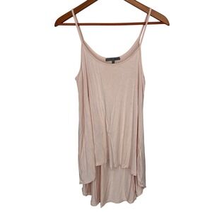 Emma's Closet Soft Pink Spaghetti Strap High Low Tank Top Women's Size Medium
